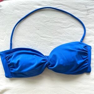 Victoria's Secret Blue Twist Front Bandeau Bikini Top Size Small
